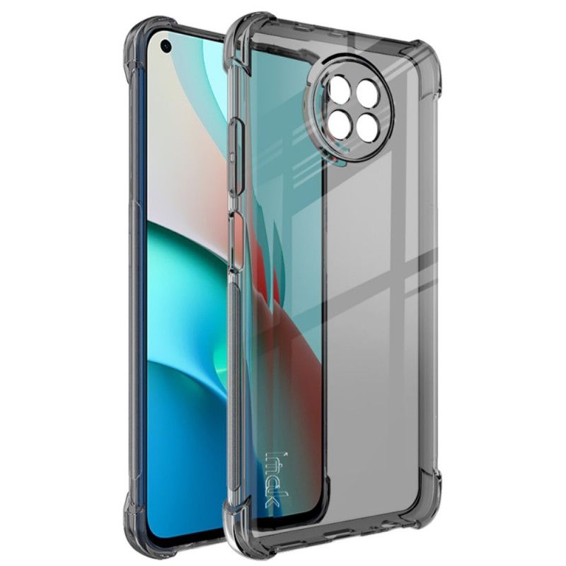 Etui Xiaomi Redmi Note 9 5G / Note 9T 5G Przezroczysty Czarny Imak Jedwabisty Etui Ochronne