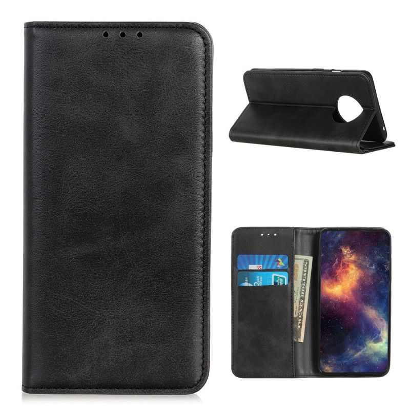 Flip Kotelot Xiaomi Redmi Note 9 5G / Note 9T 5G Czerwony Czarny Elegancka Dwoina