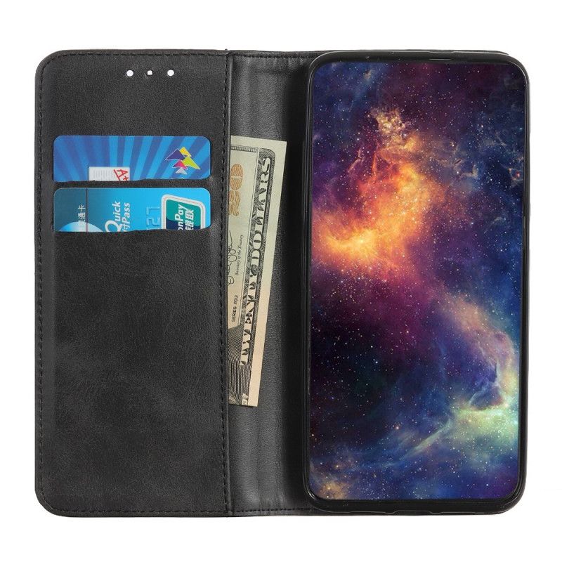 Flip Kotelot Xiaomi Redmi Note 9 5G / Note 9T 5G Czerwony Czarny Elegancka Dwoina