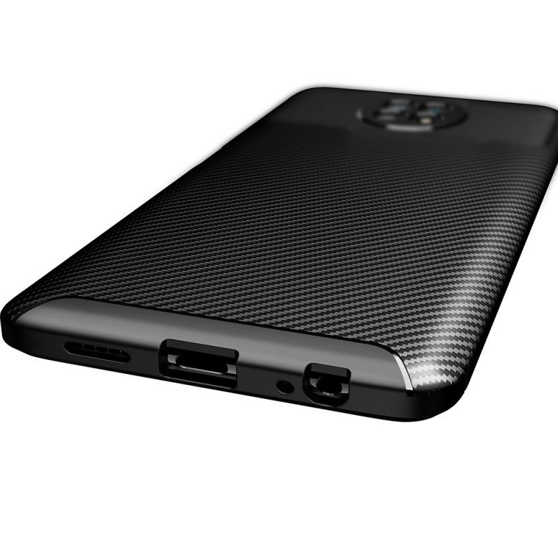 Futerały Xiaomi Redmi Note 9 5G / Note 9T 5G Granatowy Czarny Elastyczne Włókno Węglowe