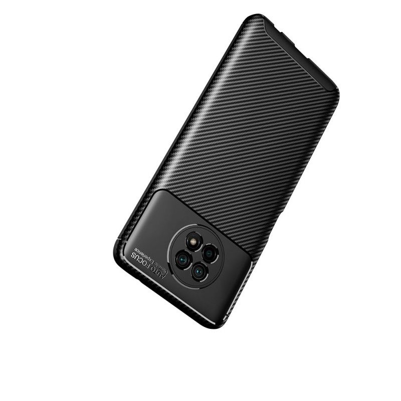 Futerały Xiaomi Redmi Note 9 5G / Note 9T 5G Granatowy Czarny Elastyczne Włókno Węglowe