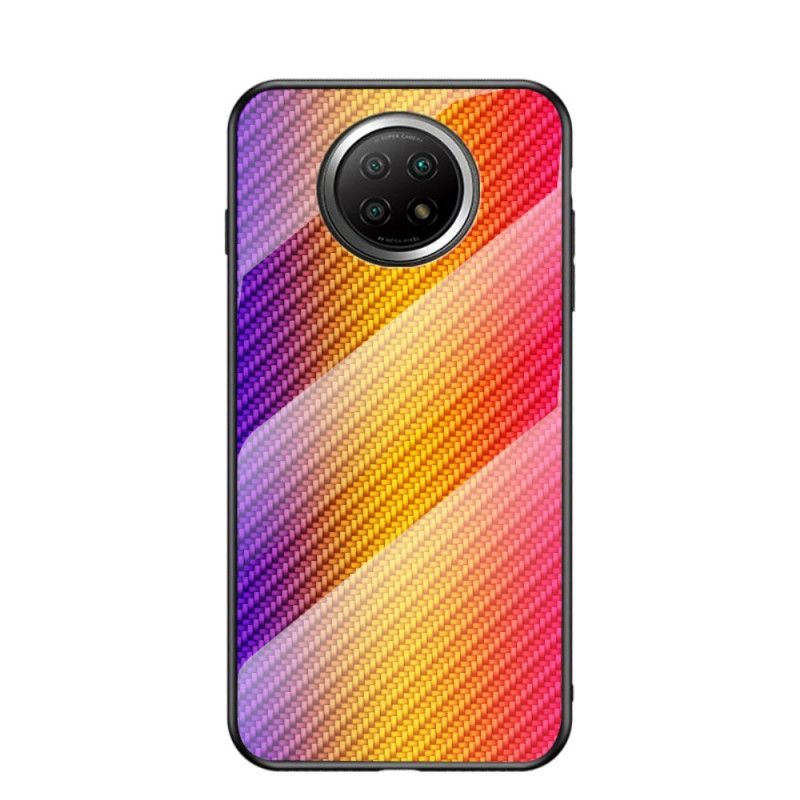 Futerały Xiaomi Redmi Note 9 5G / Note 9T 5G Magenta Czarny Etui na Telefon Szkło Hartowane Z Włókna Węglowego