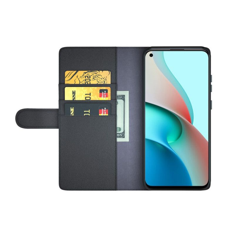 Obudowa Xiaomi Redmi Note 9 5G / Note 9T 5G Brązowy Czarny Prawdziwa Dwoina Skórzana