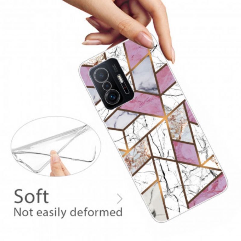 Etui Do Xiaomi Mi 11t / 11t Pro Geometryczny Marmur