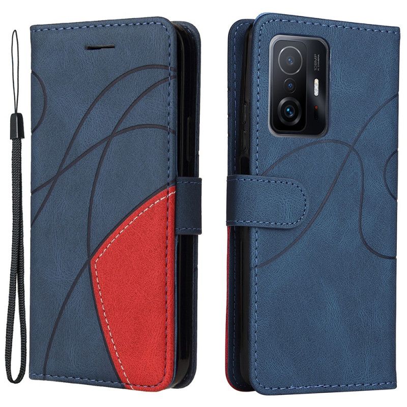 Etui Folio Do Xiaomi Mi 11t / 11t Pro Podpis Dwukolorowa Sztuczna Skóra