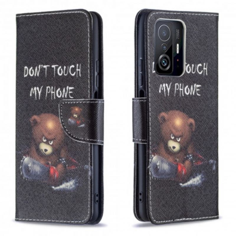 Etui Folio Xiaomi Mi 11t / 11t Pro Niebezpieczny Niedźwiedź