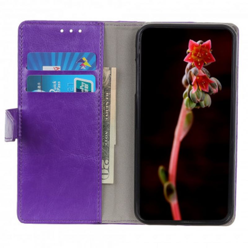 Etui Folio Xiaomi Mi 11t / 11t Pro Prosty Efekt Błyszczącej Skóry Etui Ochronne