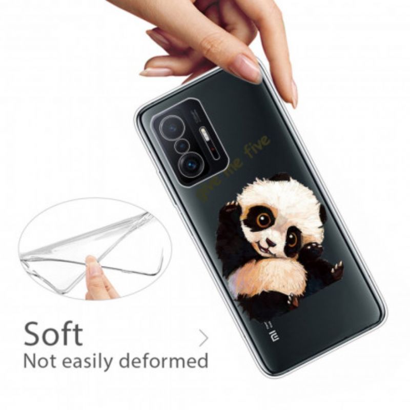 Etui Xiaomi Mi 11t / 11t Pro Przezroczysta Panda Daj Mi Pięć Etui Ochronne