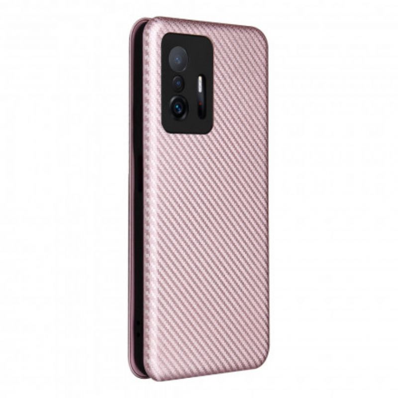 Flip Kotelot Xiaomi Mi 11t / 11t Pro Etui Na Telefon Kolorowe Włókno Węglowe