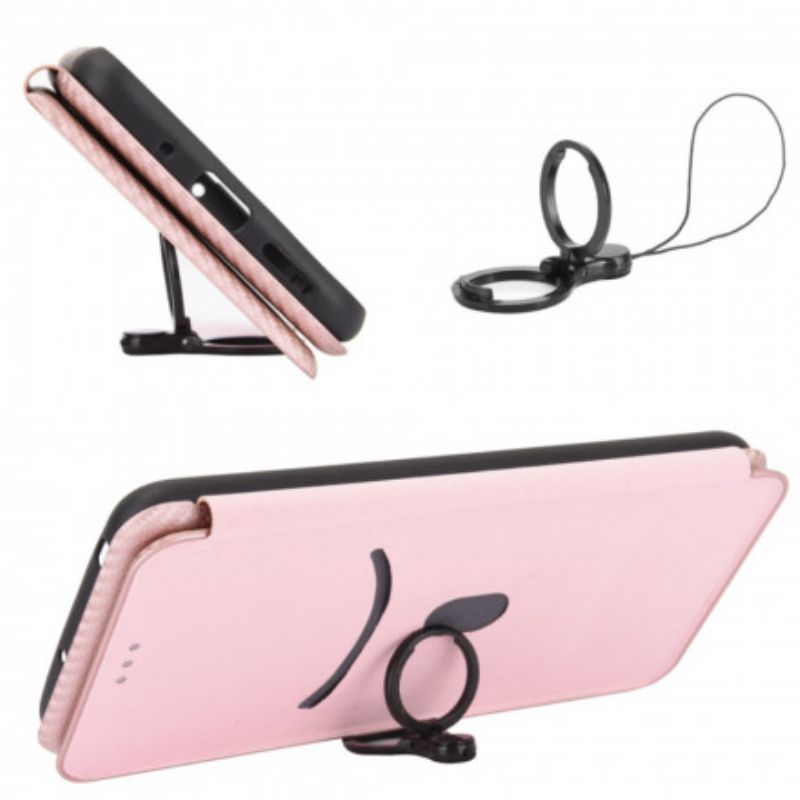 Flip Kotelot Xiaomi Mi 11t / 11t Pro Etui Na Telefon Kolorowe Włókno Węglowe