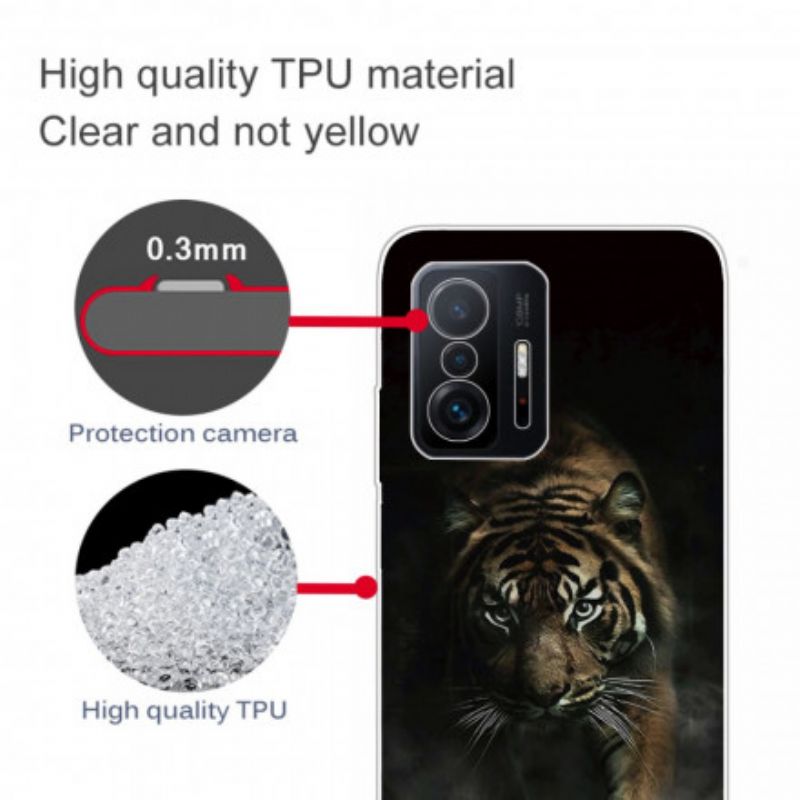 Futerały Xiaomi Mi 11t / 11t Pro Etui Na Telefon Elastyczny Tygrys
