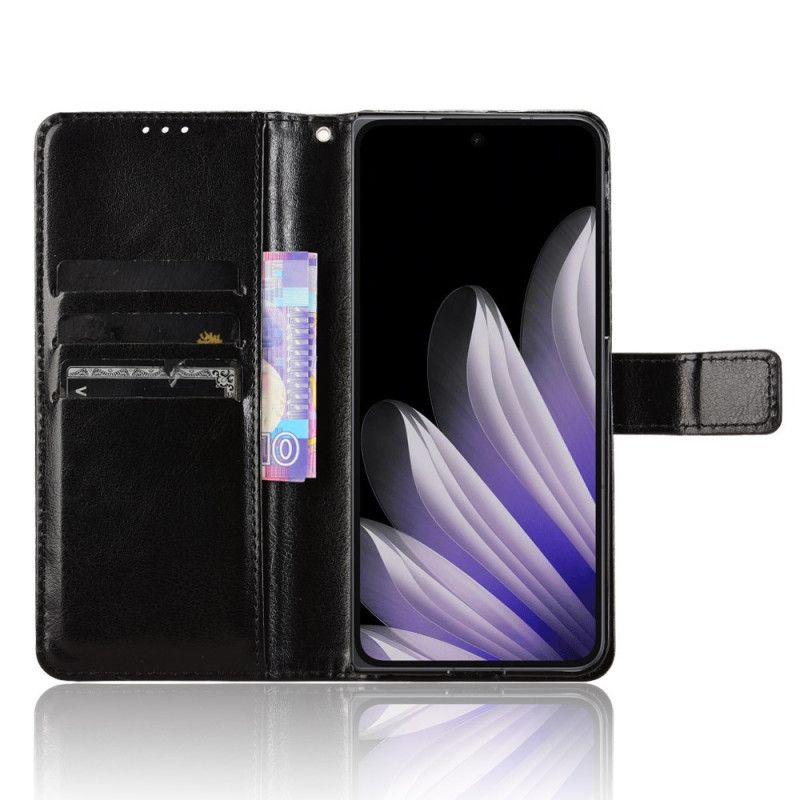 Etui Folio Oppo Find N5 Błyszcząca Sztuczna Skóra