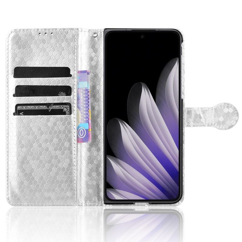 Etui Folio Oppo Find N5 Brokatowe Kropki