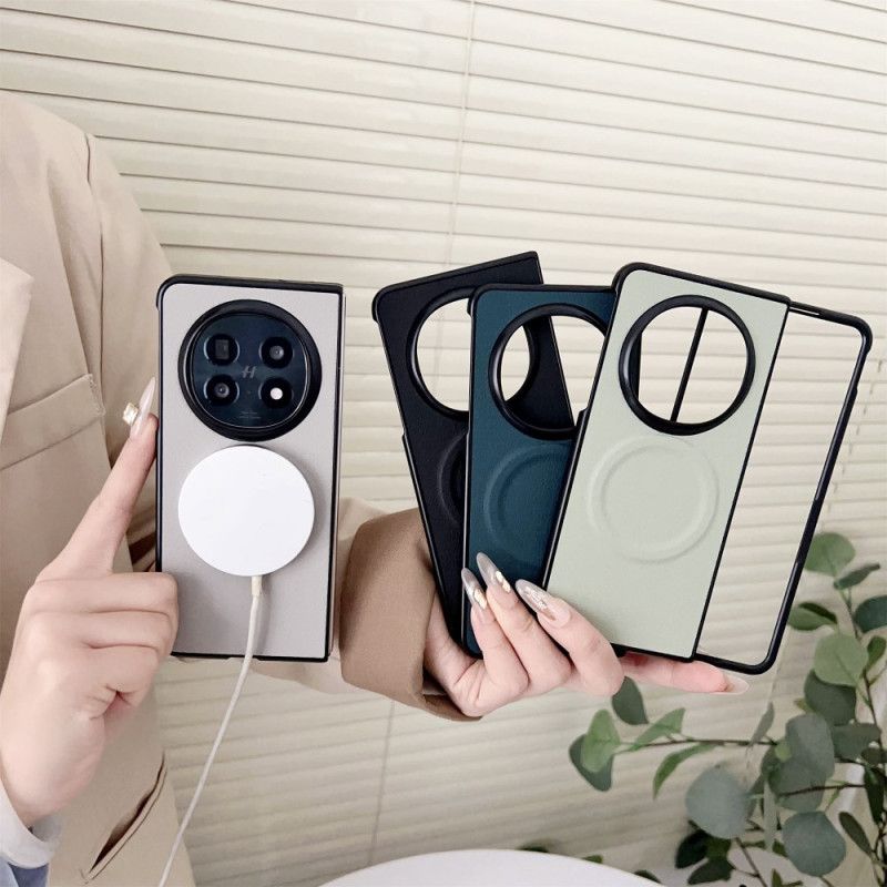 Etui Oppo Find N5 Kompatybilny Z Magsafe Efekt Skóry Etui Ochronne