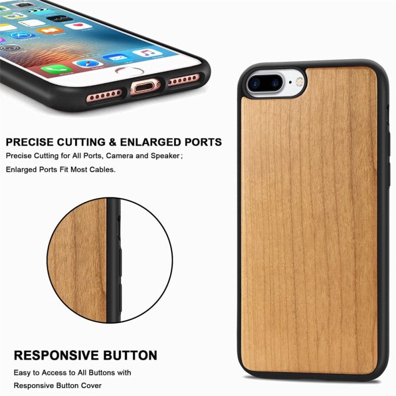 Etui iPhone 6 / 6S Plus Beżowy Naturalne Drewno Etui Ochronne