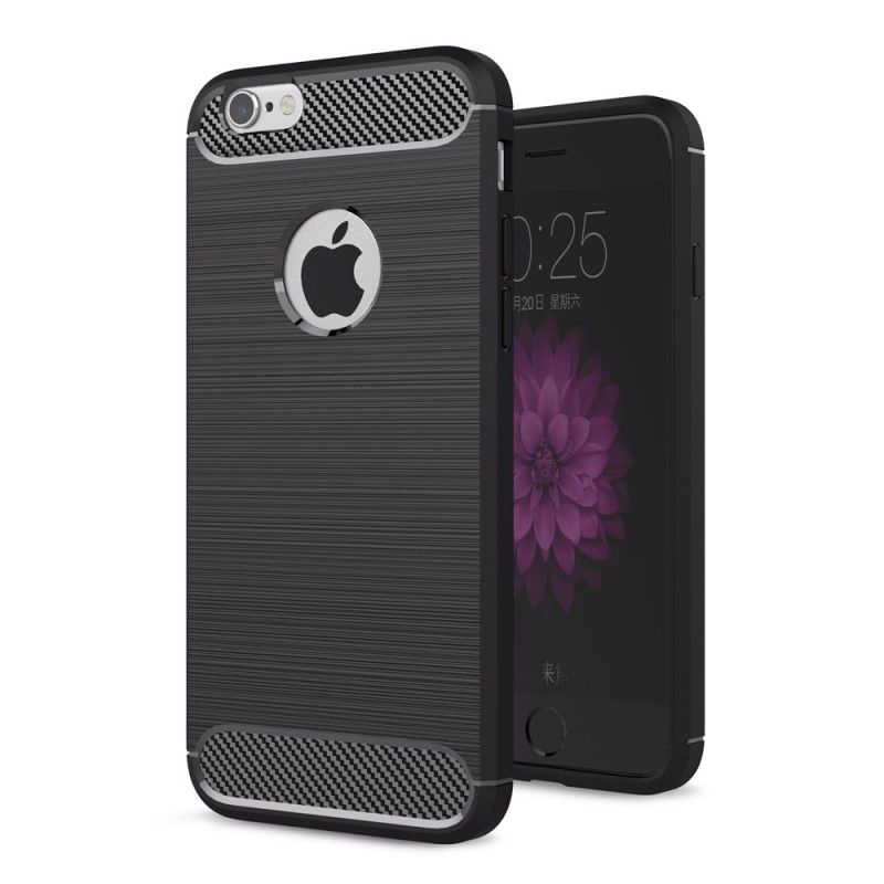 Etui iPhone 6 / 6S Plus Szary Czarny Szczotkowane Włókno Węglowe