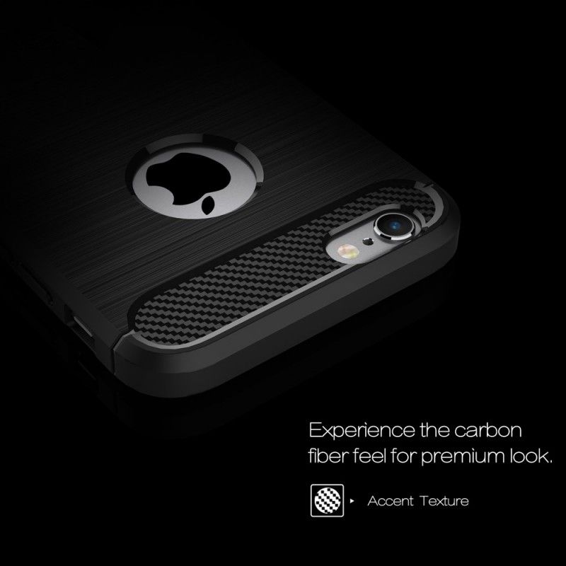 Etui iPhone 6 / 6S Plus Szary Czarny Szczotkowane Włókno Węglowe