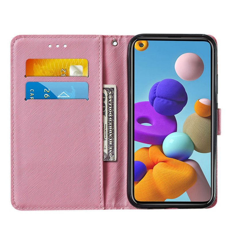 Etui Folio Xiaomi Mi 11 Fioletowy Magenta Motyle Ze Sztucznej Skóry Z Teksturą