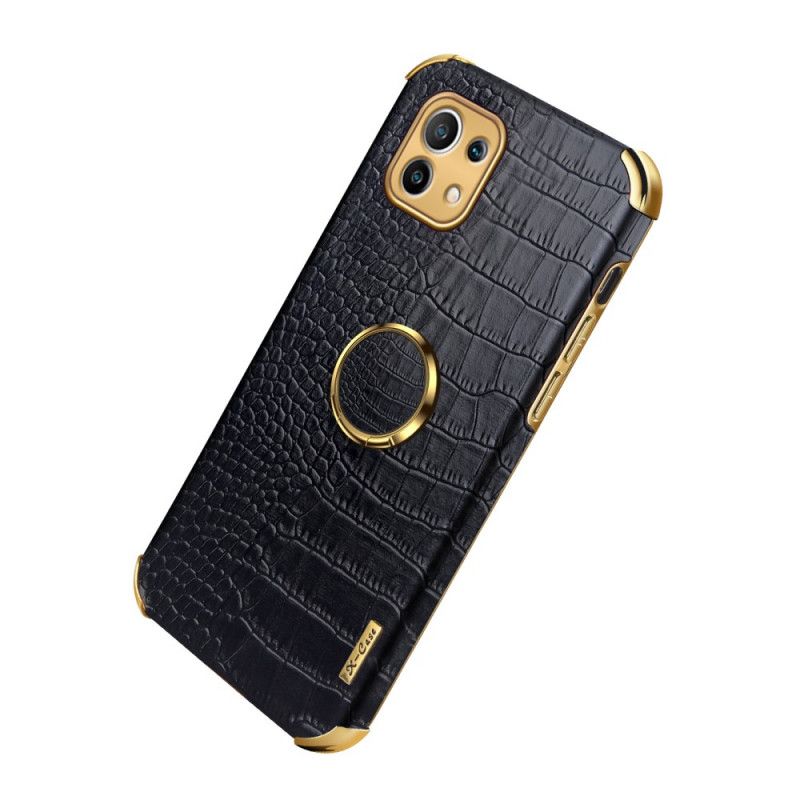 Futerały Xiaomi Mi 11 Biały Czarny Etui na Telefon X-Case Z Efektem Skóry Krokodyla