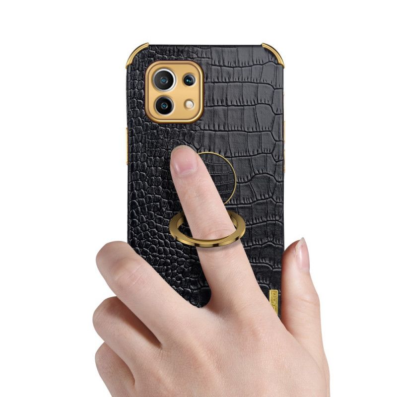 Futerały Xiaomi Mi 11 Biały Czarny Etui na Telefon X-Case Z Efektem Skóry Krokodyla