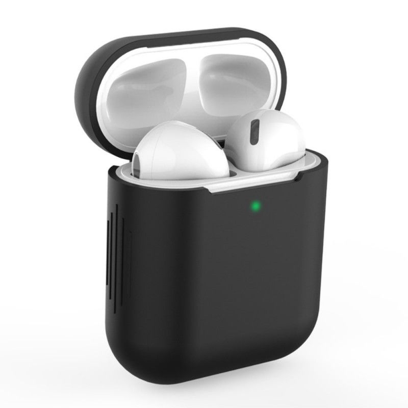 Etui AirPods Biały Czarny Klasyczny Silikon Etui Ochronne