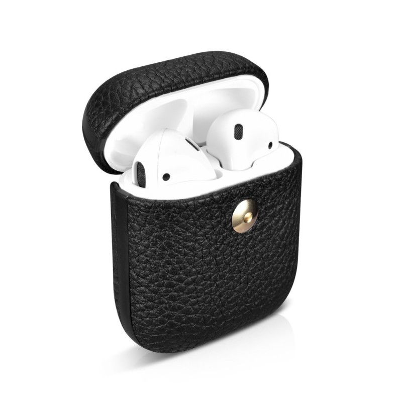 Futerały AirPods Czerwony Czarny Prawdziwa Luksusowa Skóra Licowa