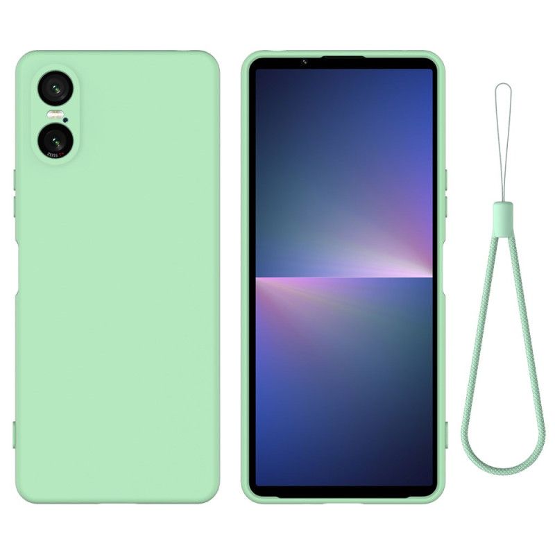 Etui Sony Xperia 10 Vi Pasek Z Płynnego Silikonu