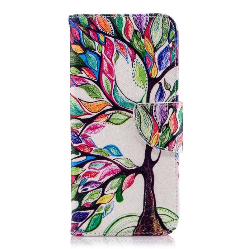 Etui Folio Samsung Galaxy J6 Kolorowe Drzewo Etui Ochronne