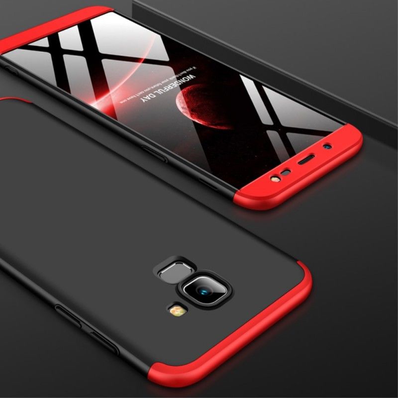 Etui Samsung Galaxy J6 Czerwony Czarny Odłączany Gkk