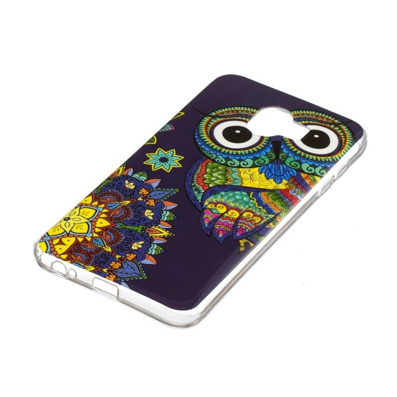 Etui Samsung Galaxy J6 Fluorescencyjna Sowa Mandala