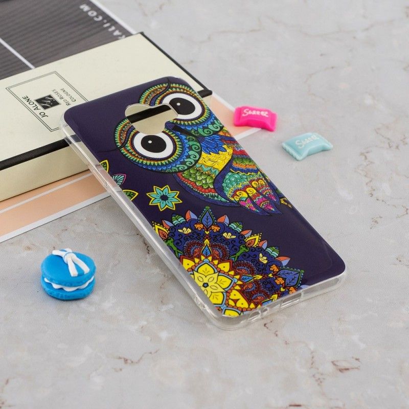 Etui Samsung Galaxy J6 Fluorescencyjna Sowa Mandala