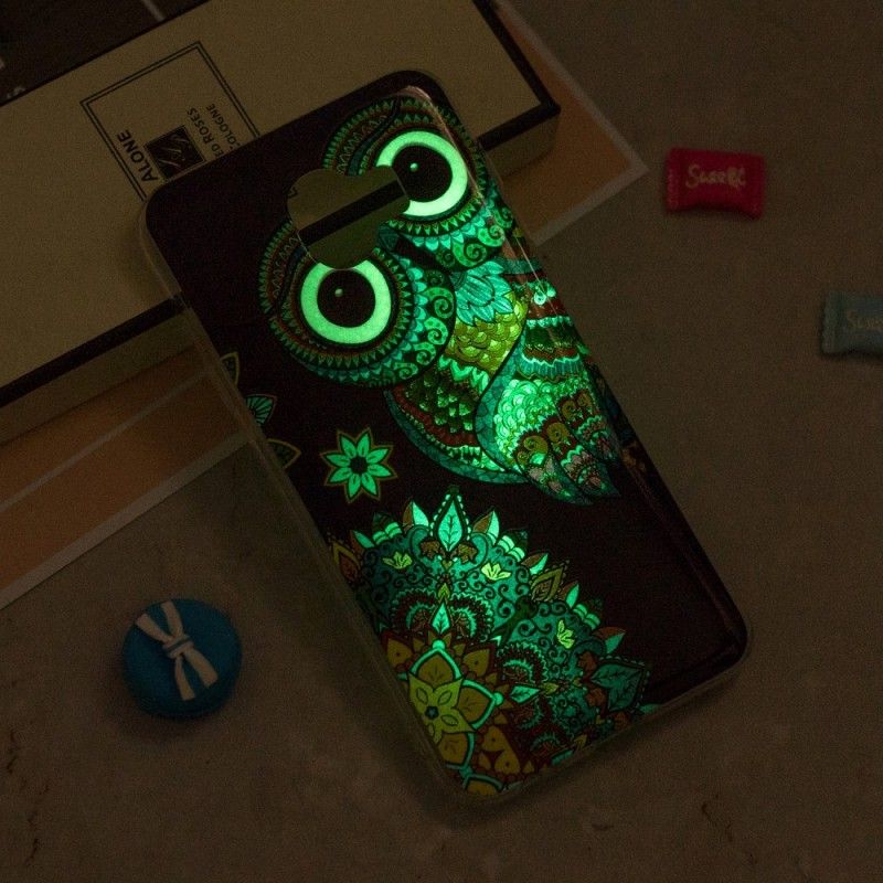 Etui Samsung Galaxy J6 Fluorescencyjna Sowa Mandala