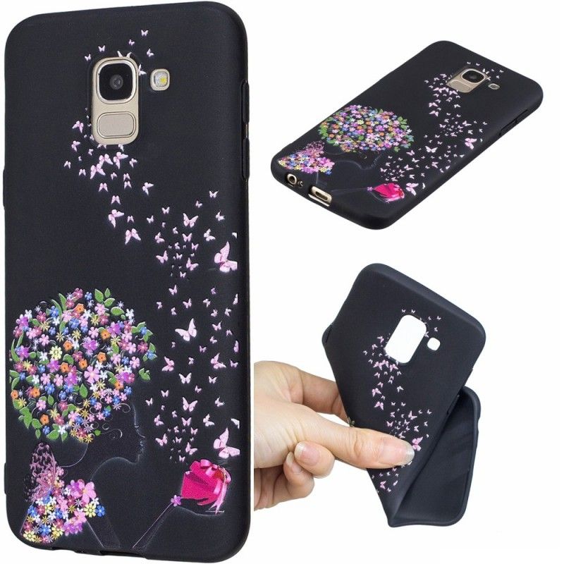 Etui Samsung Galaxy J6 Kobieta Z Ukwieconą Głową Etui Ochronne