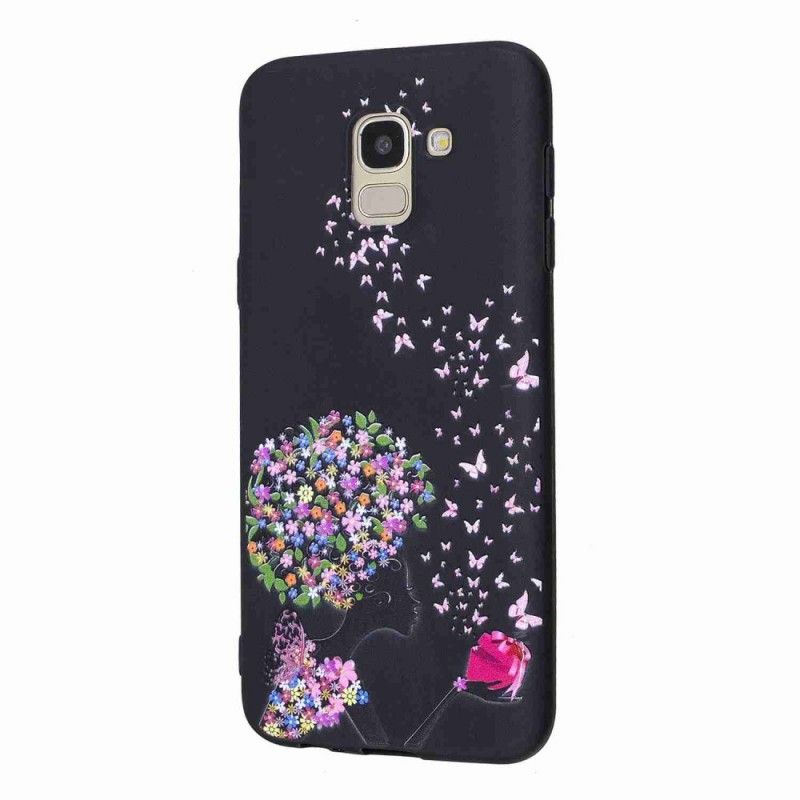 Etui Samsung Galaxy J6 Kobieta Z Ukwieconą Głową Etui Ochronne