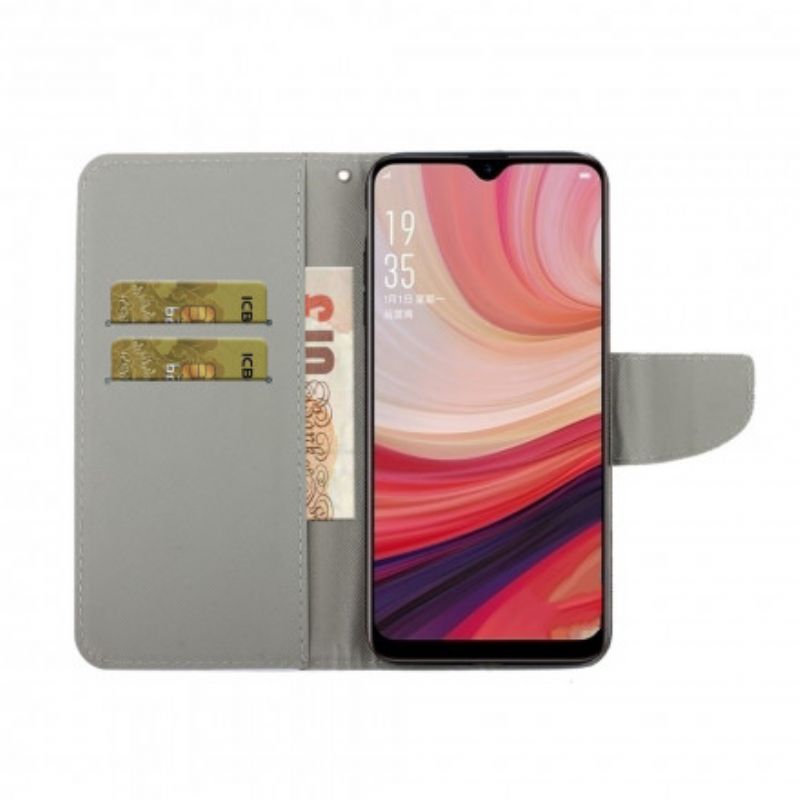 Etui Folio Do Oppo A15 Stringi Małpa