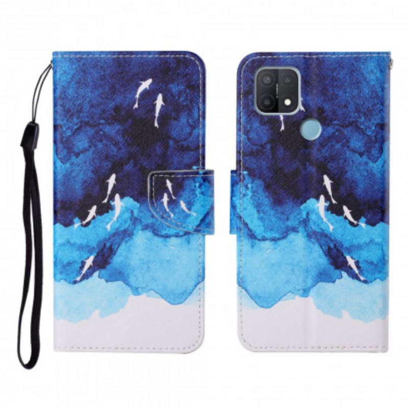 Etui Folio Oppo A15 Morze Ze Smyczą