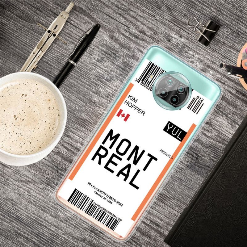 Etui Xiaomi Mi 10T Lite 5G / Redmi Note 9 Pro 5G Karta Pokładowa Do Montrealu Etui Ochronne