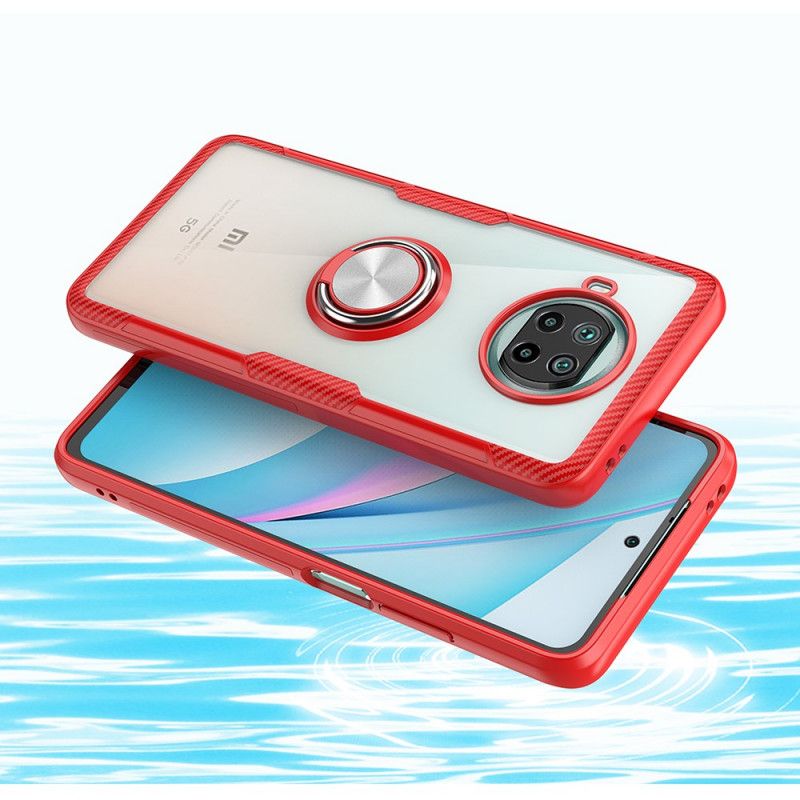 Futerały Xiaomi Mi 10T Lite 5G / Redmi Note 9 Pro 5G Czerwony Czarny Pierścień I Węgiel