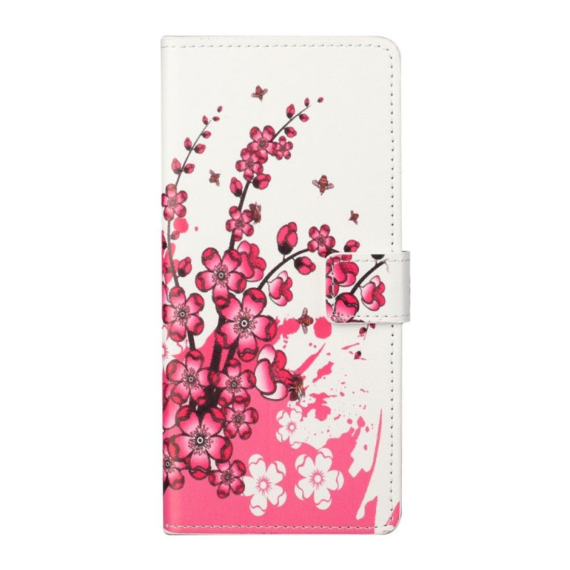 Obudowa Xiaomi Mi 10T Lite 5G / Redmi Note 9 Pro 5G Różowy Magenta Tropikalne Kwiaty