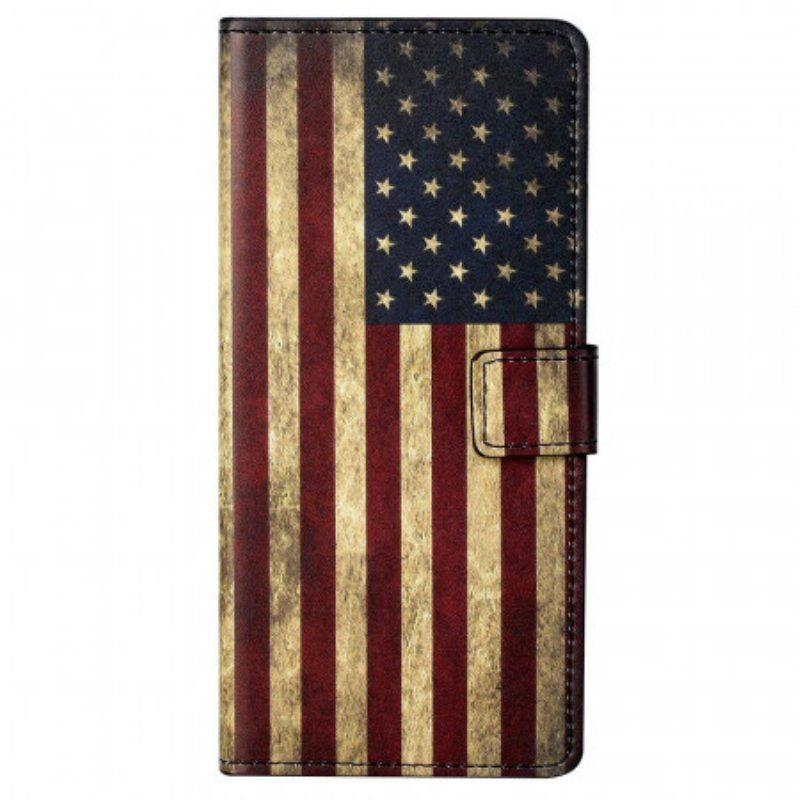 Etui Folio do Samsung Galaxy M23 5G Flaga Ameryki