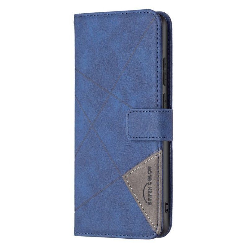 Etui Folio do Samsung Galaxy M23 5G Kolorowe Trójkąty Binfena