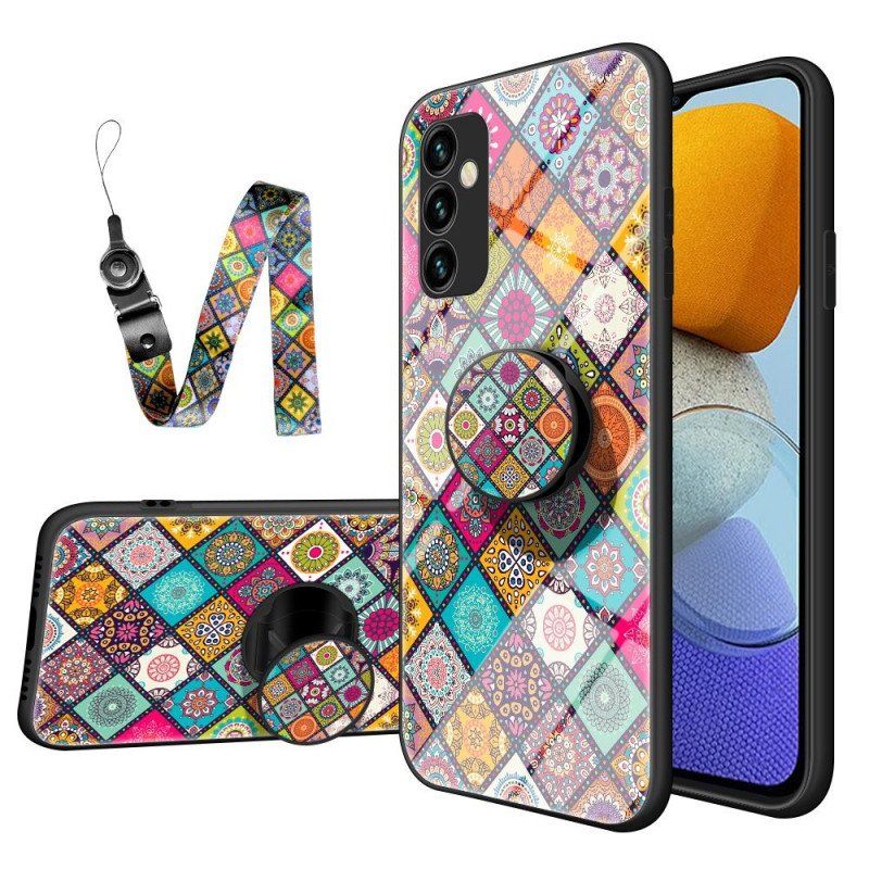 Futerały do Samsung Galaxy M23 5G Patchworkowy Uchwyt Magnetyczny