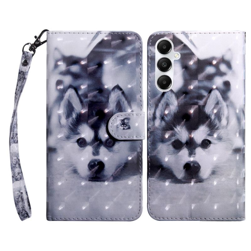 Skórzany Futerał Samsung Galaxy A15 Etui Na Telefon Husky Z Paskiem