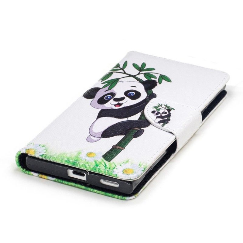Etui Folio Sony Xperia XA1 Panda Na Bambusie