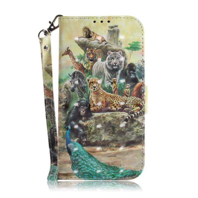 Etui Folio Samsung Galaxy S10 Lite Zwierzęta Safari W Stringach