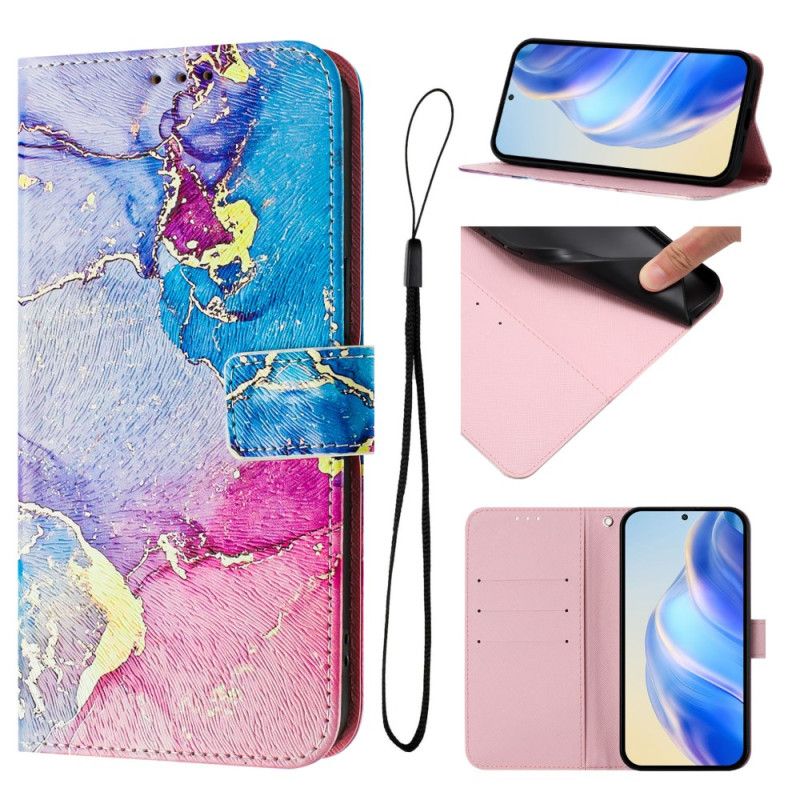 Etui Folio Do Xiaomi Redmi Note 14 Pro Plus 5g Wielokolorowy Wzór Marmuru