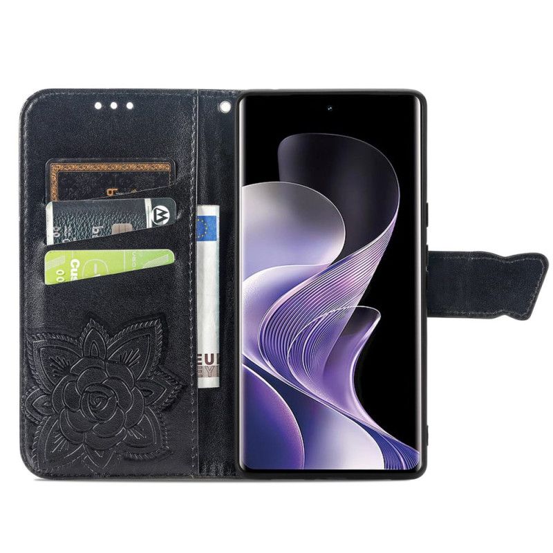 Etui Folio Xiaomi Redmi Note 14 Pro Plus 5g Barokowy Motyl Etui Ochronne