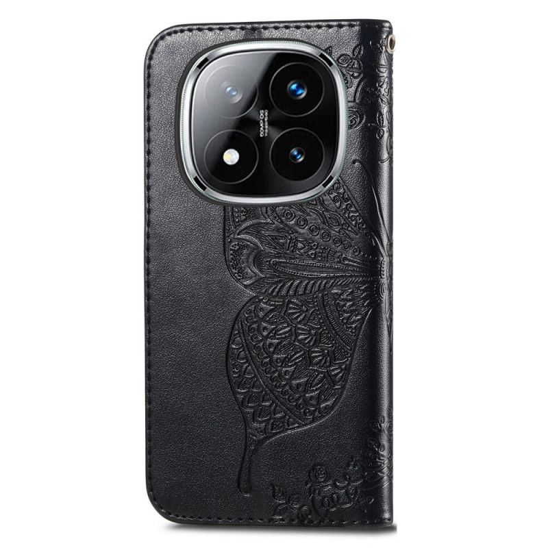 Etui Folio Xiaomi Redmi Note 14 Pro Plus 5g Barokowy Motyl Etui Ochronne