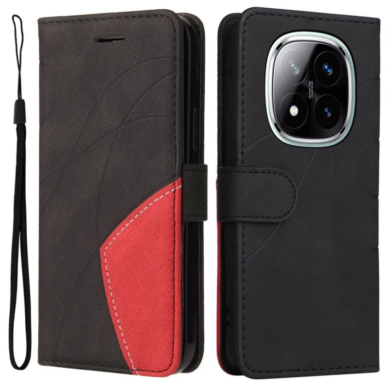 Etui Folio Xiaomi Redmi Note 14 Pro Plus 5g Dwukolorowe Faliste Linie