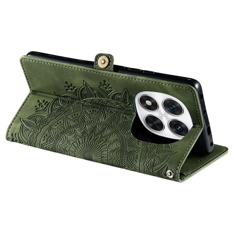 Etui Folio Xiaomi Redmi Note 14 Pro Plus 5g Efekt Zamszu Mandali Etui Ochronne